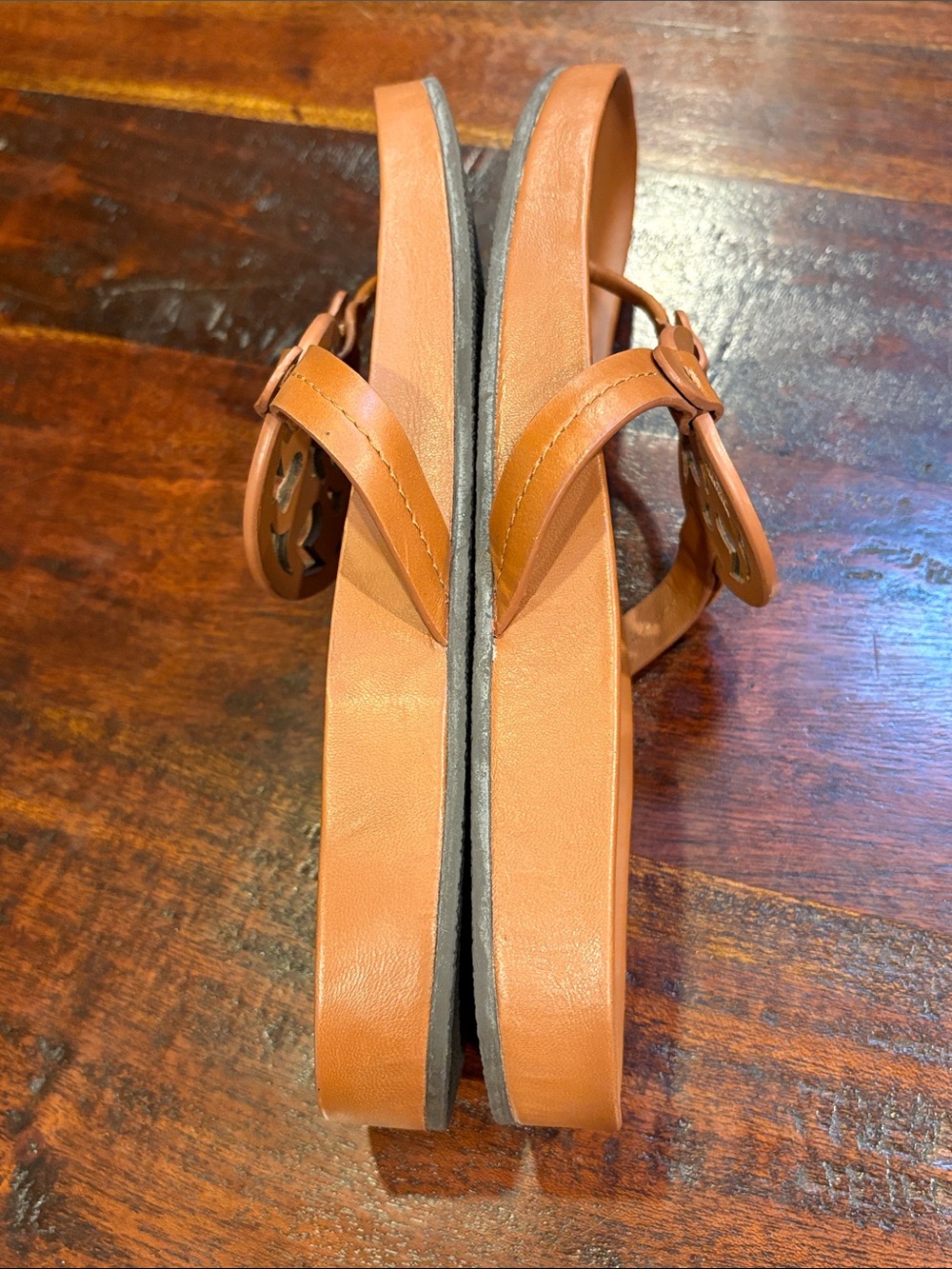 Tory Burch Brown Leather Miller Cloud Sandals size 11 - Picture 3 of 8